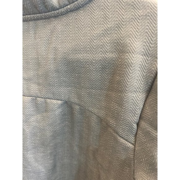 AVIA Gray Herringbone Pullover Sweatshirt Women's Size Small 4-6 with Thumb Hole - Picture 4 of 7